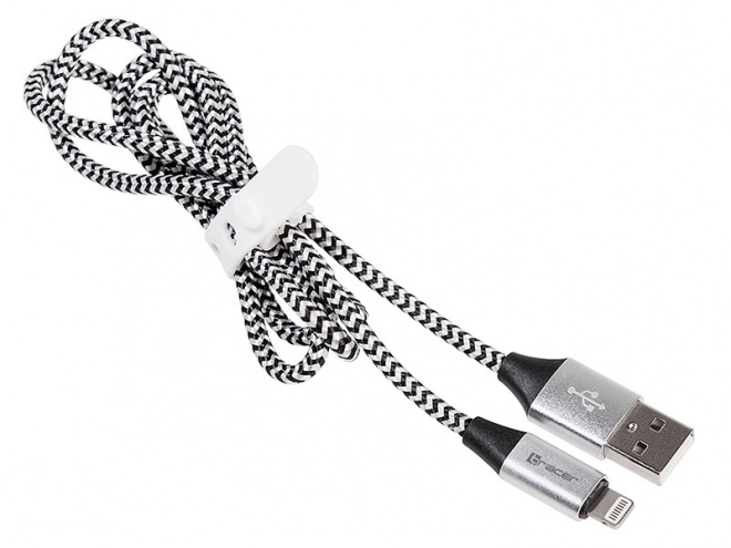 Kabel USB 2.0 iPhone AM lightning 1,0 m černý/stříbrný