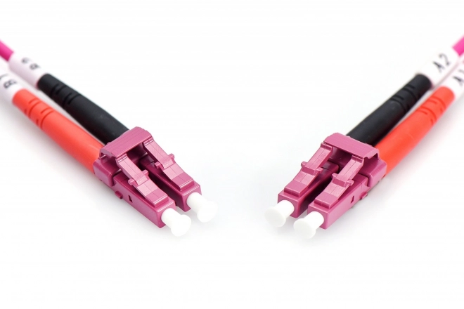 FO LC-LC MM 50/125 OM4 duplexní optický kabel LSOH 3m