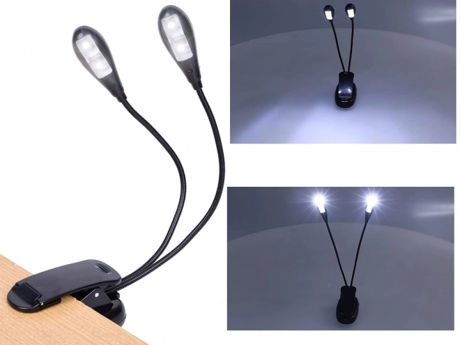Stolní lampa s dvojitým klipem