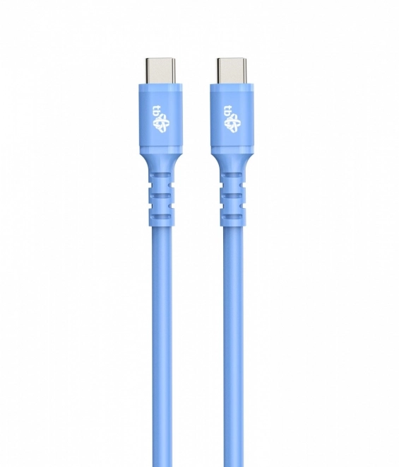 Silikonový modrý kabel USB C - USB C 1m