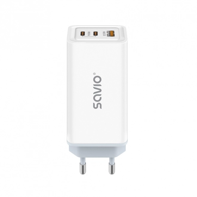 65W síťová nabíječka GaN LA-07 se 100W kabelem typu C-USB 1m, bílá a černá barva