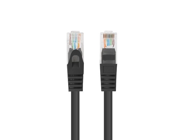 Patchcord UTP kat.6 0,25m černý 10-pack