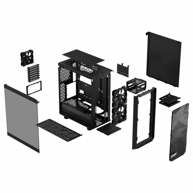 Meshify 2 Compact Lite RGB TG světelný kryt černý
