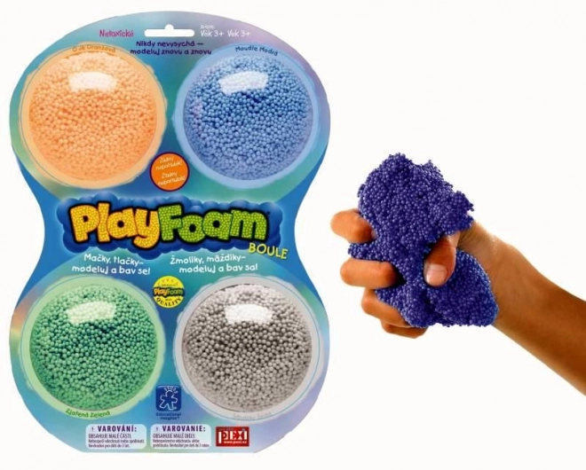 Pěnová modelína PlayFoam - klučičí barvy 4pack