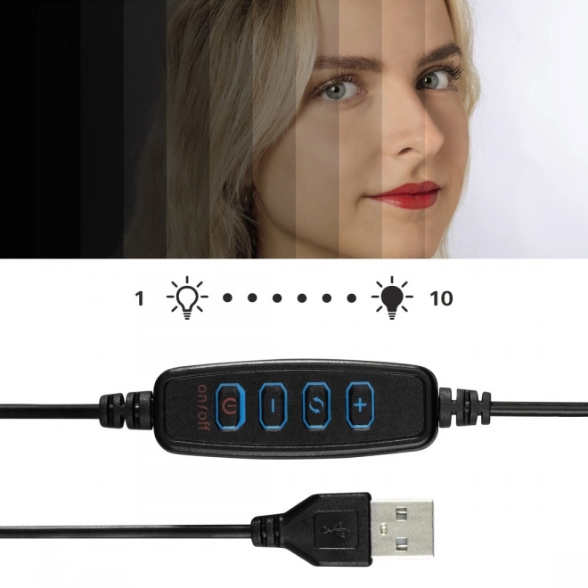 Kruhová lampa na stativu Hama
