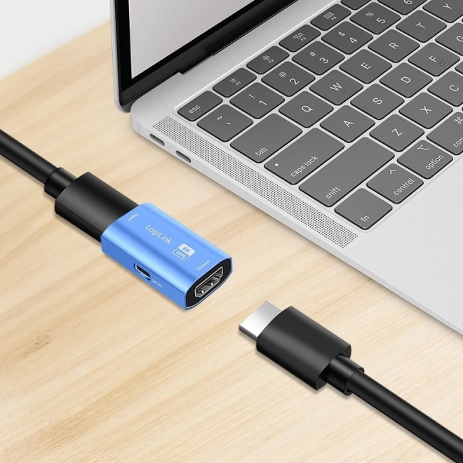 Repeater HDMI 8K/60HZ HDCP2.3, modrý hliník