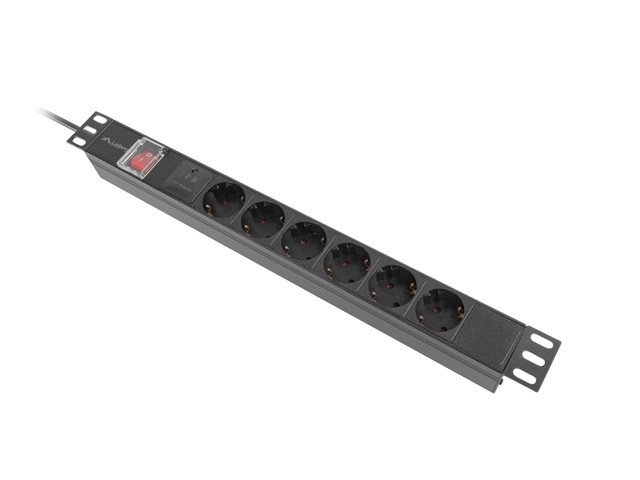 Listva zasilająca Rack 19" PDU 1U Lanberg