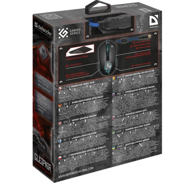 Herní myš Defender Sleipnir GM-927 s 12800 DPI a 6 tlačítky