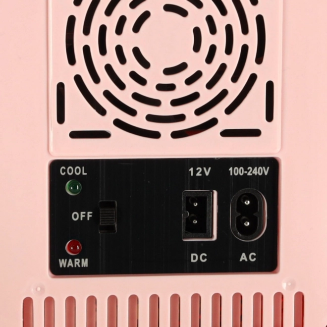 Elektrická přenosná mini lednička 2v1 růžová 4L