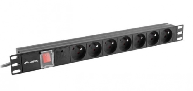 PDU 19" racková napájecí lišta 1U 16A 7X 230V CZ 2m černá