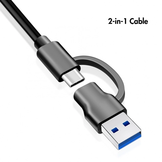 USB Hub s 4 porty, 3.2 Gen 1, černý