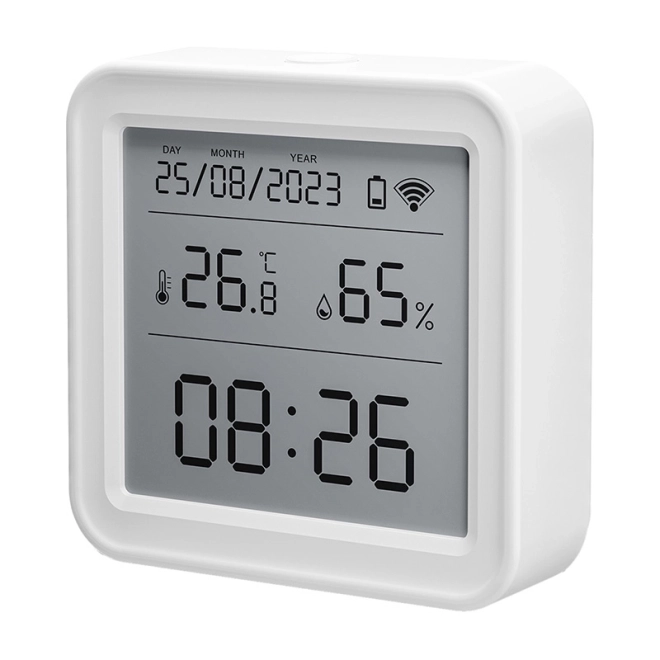 Zigbee chytrý senzor teploty a vlhkosti s LCD displejem