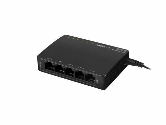 Lanberg PoE+ Switch 5-portový stolní 1GB