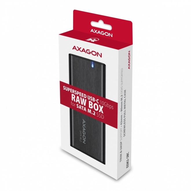 EEM2-SBC Bezšroubové hliníkové externí pouzdro USB-C 3.2 GEN 2 M.2 SATA SSD