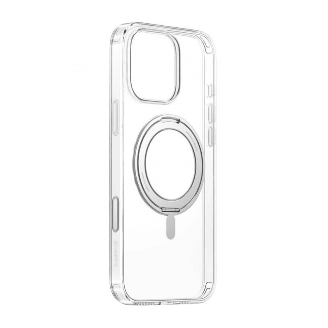 Magnetické pouzdro se stojánkem Baseus SkyRing pro iPhone 16 Pro průhledné