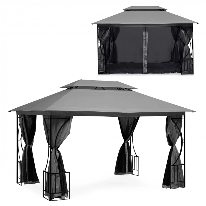 Stan zahradní pavilon 3x4m, moskytiéra a plné stěny