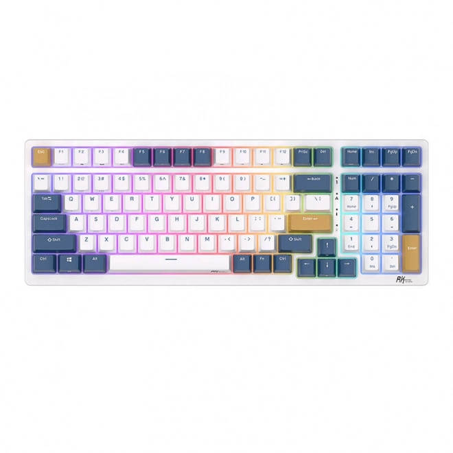 Mechanická klávesnice Royal Kludge RK98 RGB, červené spínače (modrá)