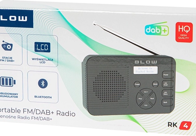Přenosné rádio s Bluetooth a DAB+ do kuchyně černé