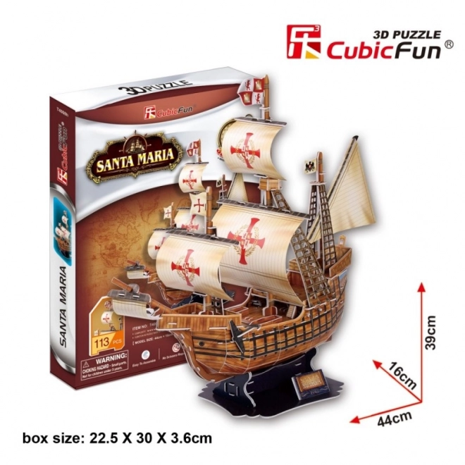 Puzzle 3D Loď Santa Maria