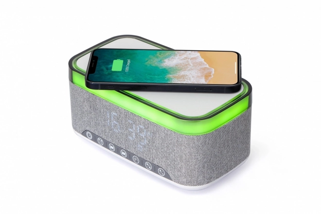 Cyfrowý budík s bezdrátovým nabíjením a rádiem DAB/FM RGB