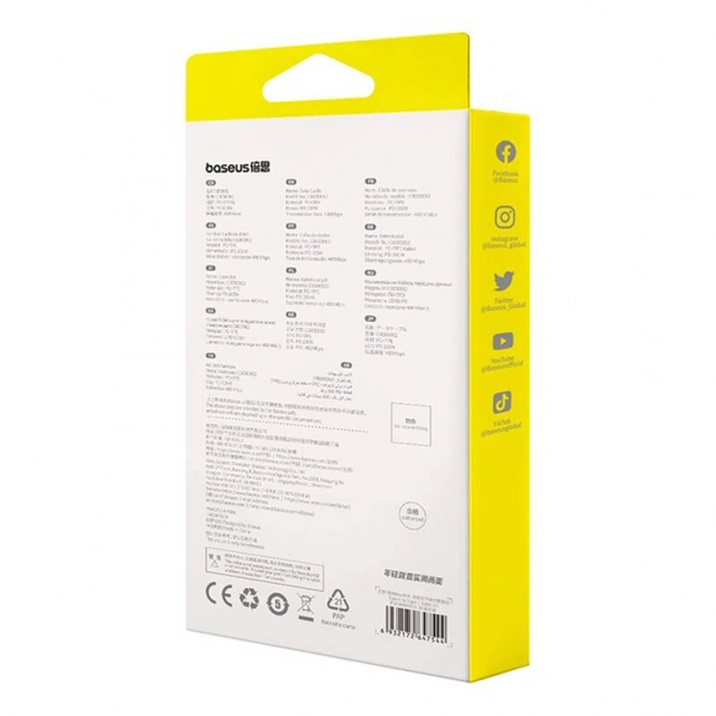 Zatahovací USB-C kabel Baseus Free2Draw, 100W, 1m