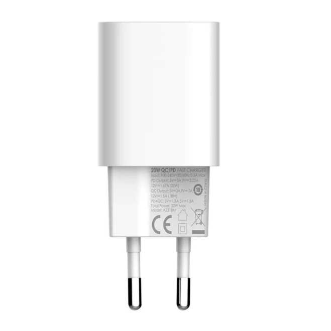 20W rychlé nabíjení s PD/QC