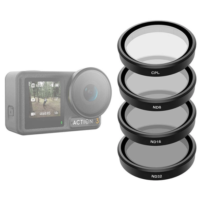 Sada filtrů TELESIN CPL/ND8/ND16/ND32 pro DJI Action 3 / 4