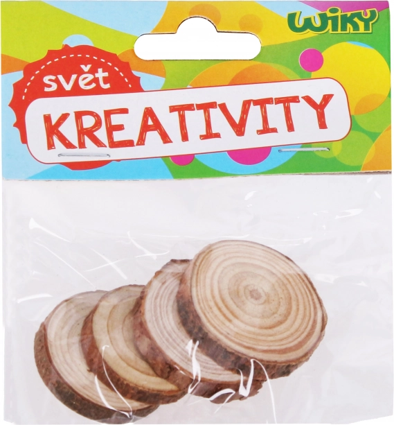 Dřevěná kolečka 3–4 cm, sada 4 ks