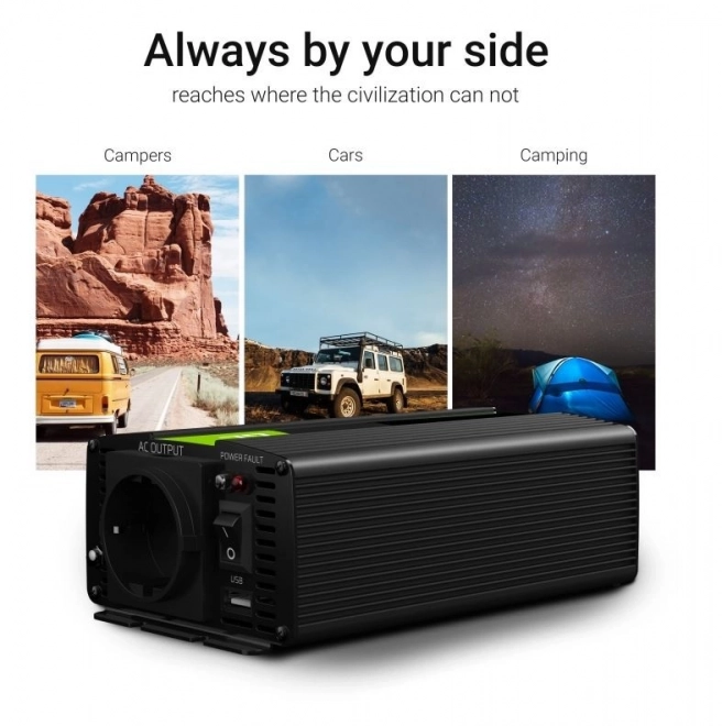 Přenosná měnič napětí Green Cell 12V na 230V 1000W/2000W