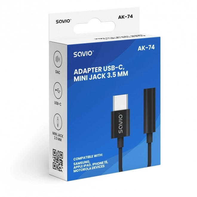 Audio adaptér - USB-C Jack 3,5 mm AK-74