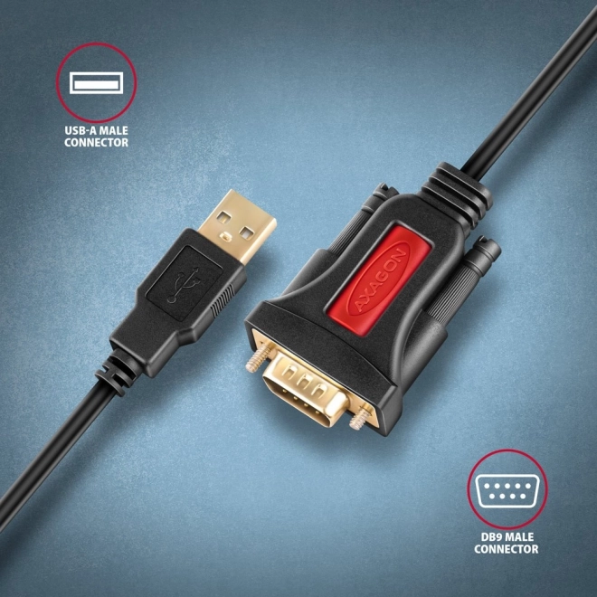USB 2.0 na RS-232 adaptér 1,5 m kabel s čipem Prolific