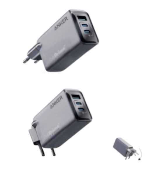 Nabíječka Anker Prime 100W GaN 2xUSB-C 1xUSB-A Stříbrná
