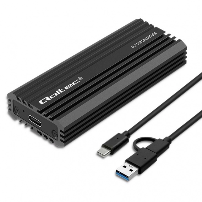 Qoltec obal na M.2 SSD NVMe a SATA s USB-C připojením, 2TB kapacita