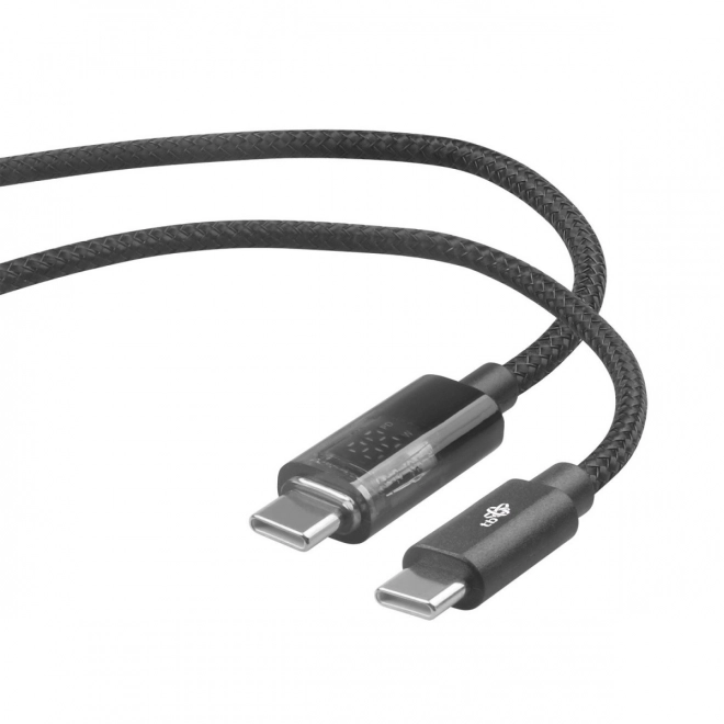 USB-C na USB-C kabel s LED indikátorem nabíjecího výkonu (1 m, 100 W)