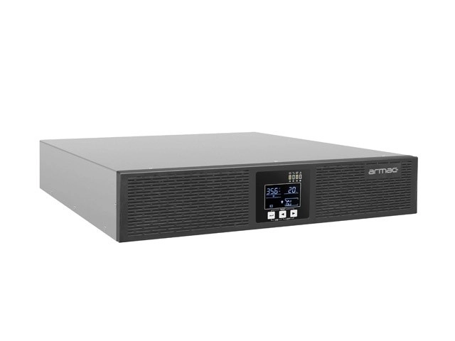 ARMAC záložní zdroj UPS on-line 1000 VA do racku, 4× IEC C13, USB‑B, LCD, kovové šasi