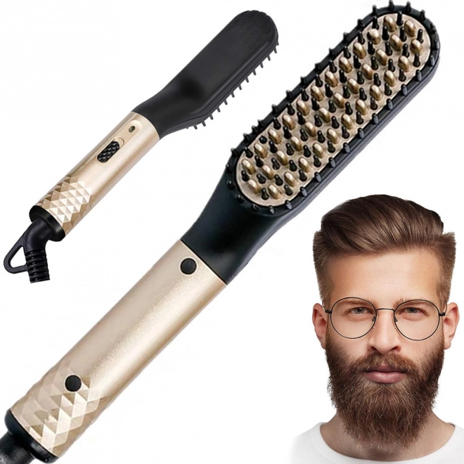 Elektrický kartáč na vousy a vlasy pro muže