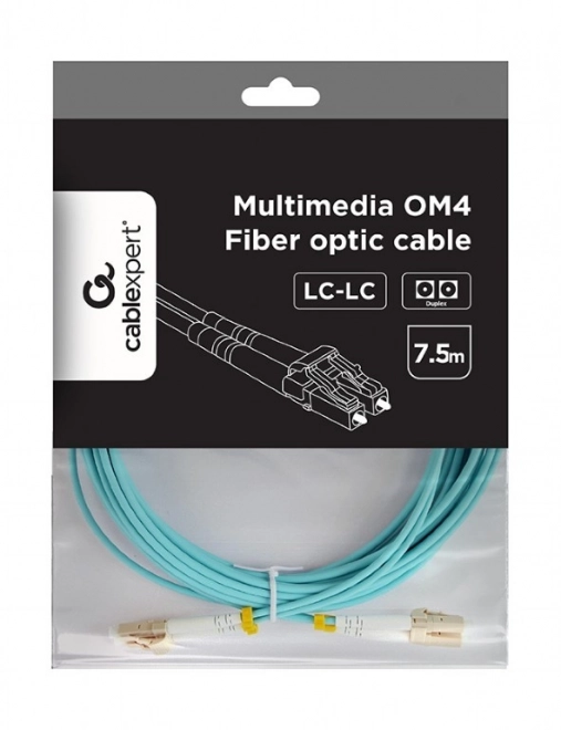 Optický kabel multimódový duplex OM4 LC/LC 7,5m