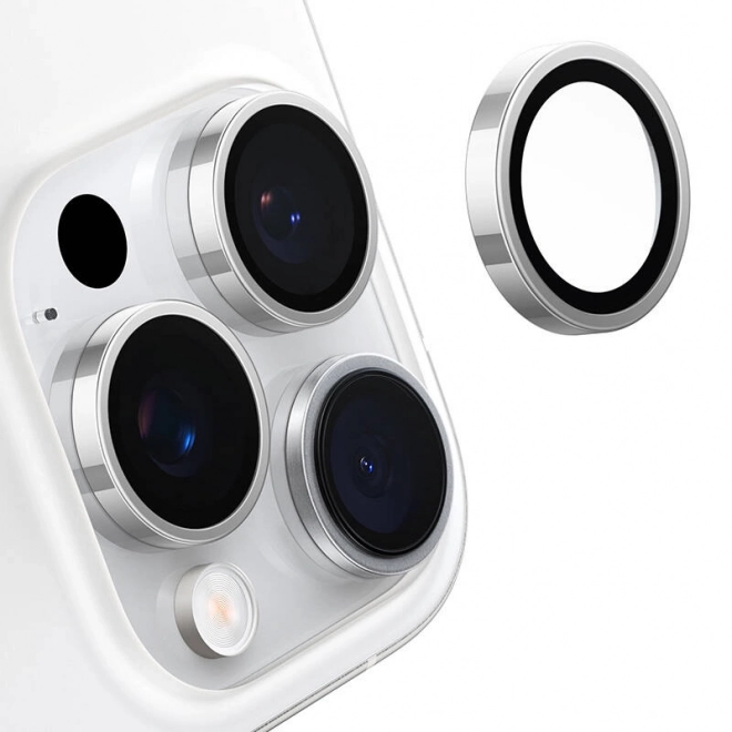 Sklo na objektiv fotoaparátu iPhone 16 Pro šedé
