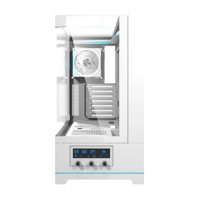 Počítačová skříň Darkflash DY450 PRO s ventilátorem (bílá)