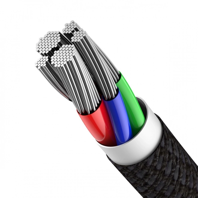 Baseus High Density Braided Cable Type-C to Lightning, PD, 20W, černý – 1 m
