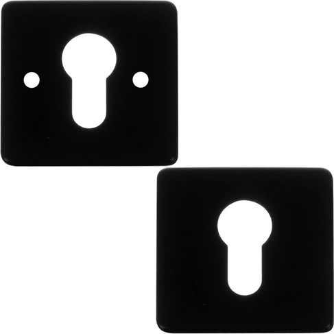 Moderní matná černá se čtvercovou rozetou