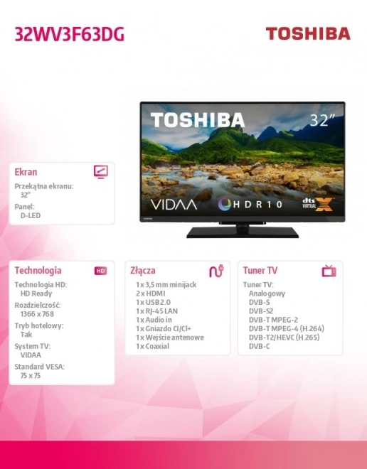LED televizor 32 palcový