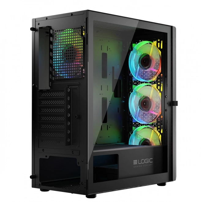 Počítačová skříň LOGIC Aramis ARGB Midi USB 3.0 černá