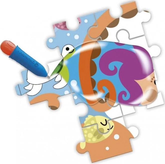 Puzzle s malováním vodou Hlubiny moře 30 dílků