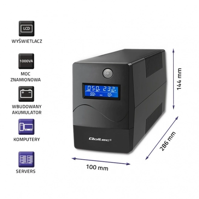 Záložní zdroj energie UPS s LCD displejem