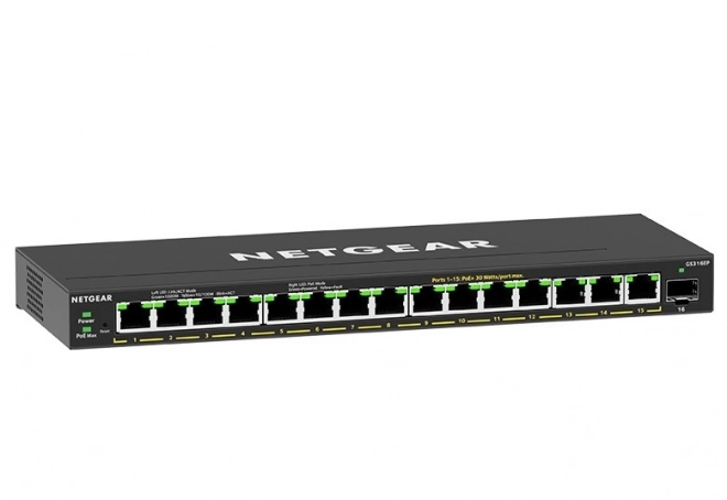 Neřízený gigabitový PoE+ switch NETGEAR s 16 porty