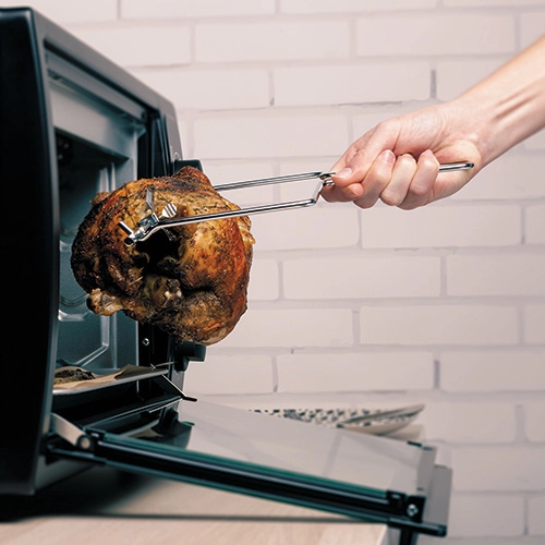 Rotisserie 360° pro šťavnaté maso