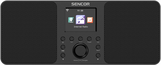 Internetové rádio Sencor s 2x10W, WiFi, FM, DAB+, USB a LCD displejem