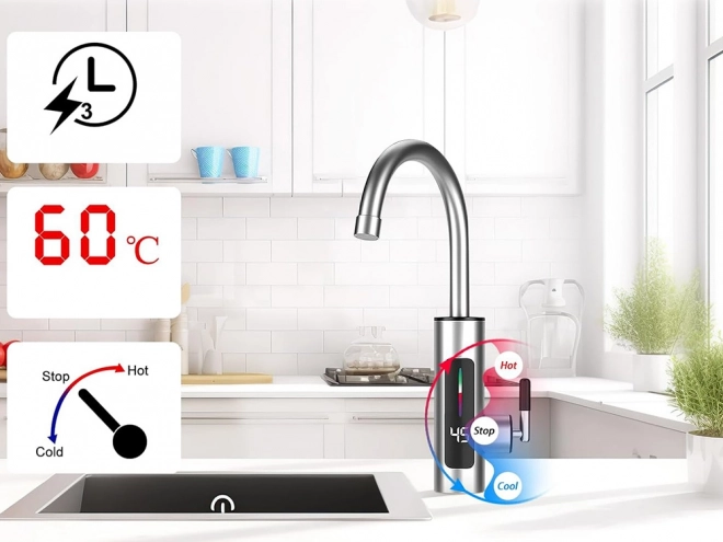 Elektrický průtokový ohřívač vody s LCD