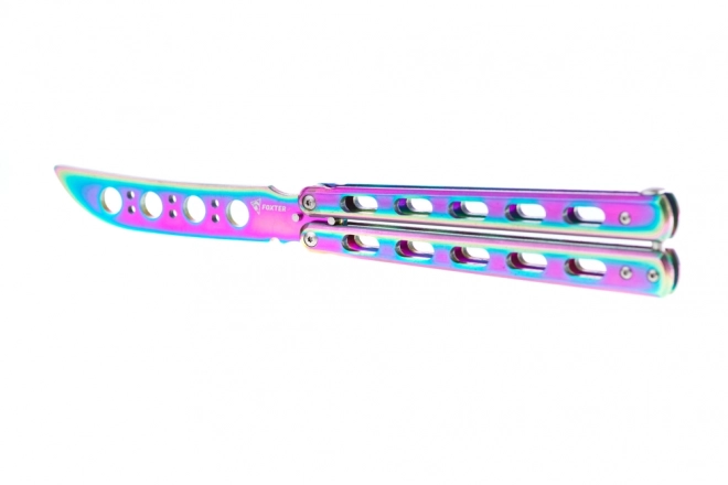 TRÉNINKOVÝ NŮŽ RAINBOW FADE BUTTERFLY 23,5 CM